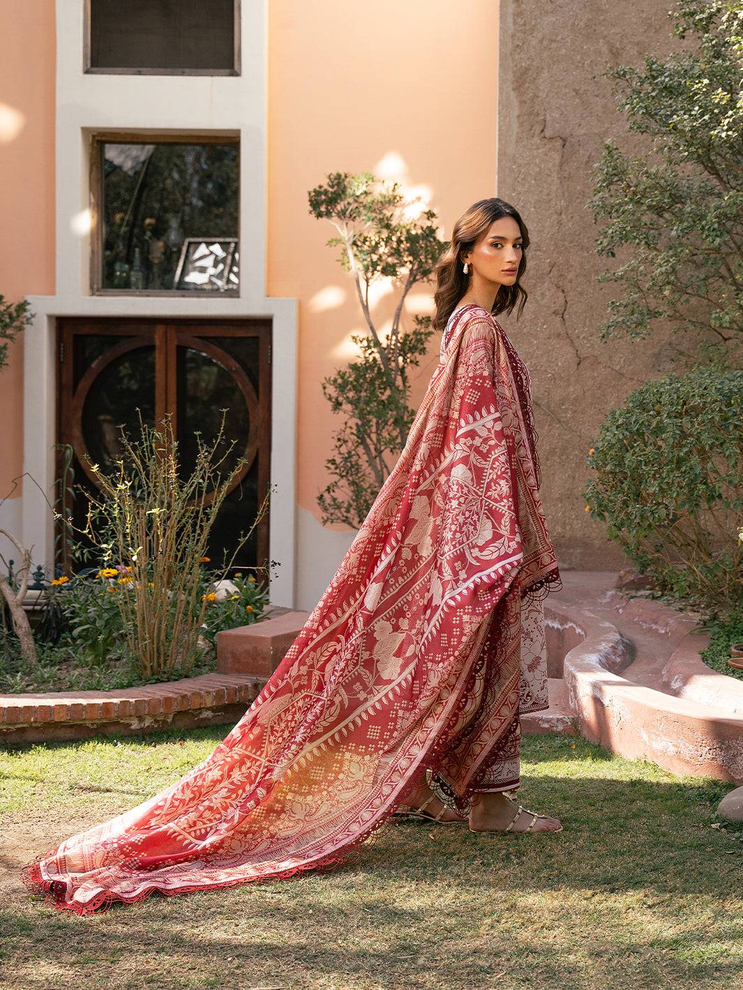 Bin Ilyas | Hazel Printed Lawn 25 | 2074 - B by Maria Faisal - Registered Vendor of : Bin Ilyas - type : Ladies Clothes - 100% original wedding dresses