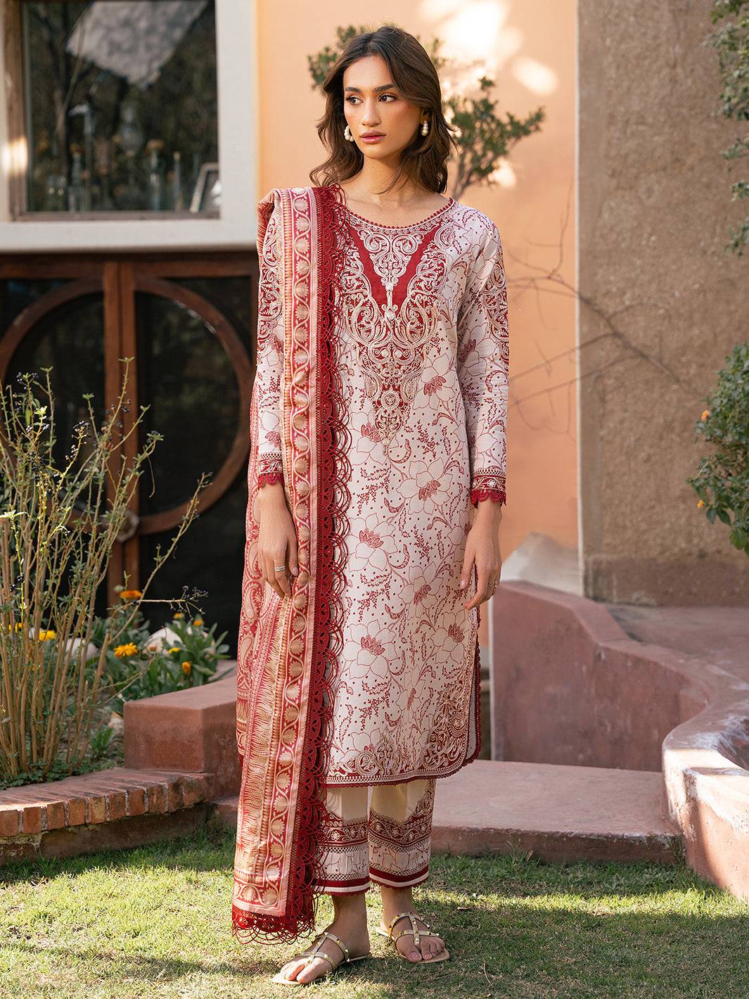 Bin Ilyas | Hazel Printed Lawn 25 | 2074 - B by Maria Faisal - Registered Vendor of : Bin Ilyas - type : Ladies Clothes - 100% original wedding dresses