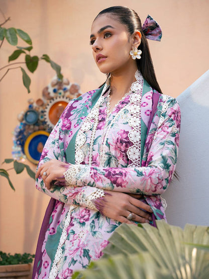 Bin Ilyas | Hazel Printed Lawn 25 | 2075 - A by Maria Faisal - Registered Vendor of : Bin Ilyas - type : Ladies Clothes - 100% original wedding dresses