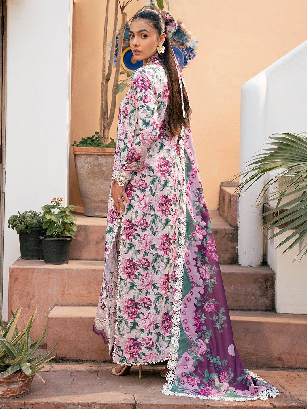 Bin Ilyas | Hazel Printed Lawn 25 | 2075 - A by Maria Faisal - Registered Vendor of : Bin Ilyas - type : Ladies Clothes - 100% original wedding dresses