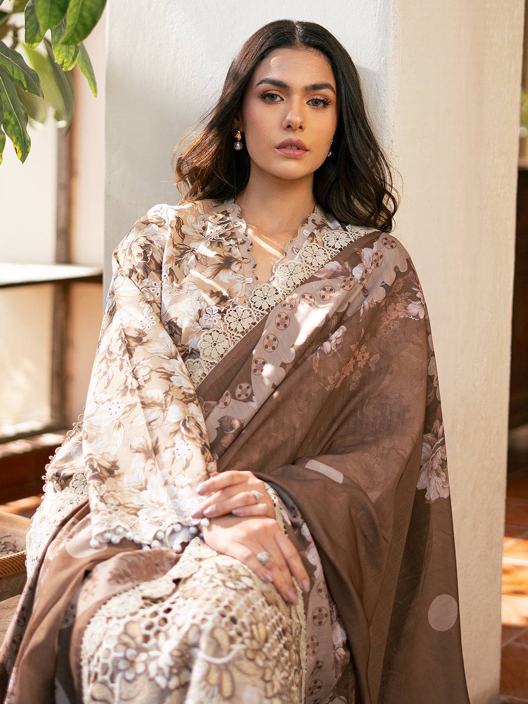 Bin Ilyas | Hazel Printed Lawn 25 | 2075 - B by Maria Faisal - Registered Vendor of : Bin Ilyas - type : Ladies Clothes - 100% original wedding dresses