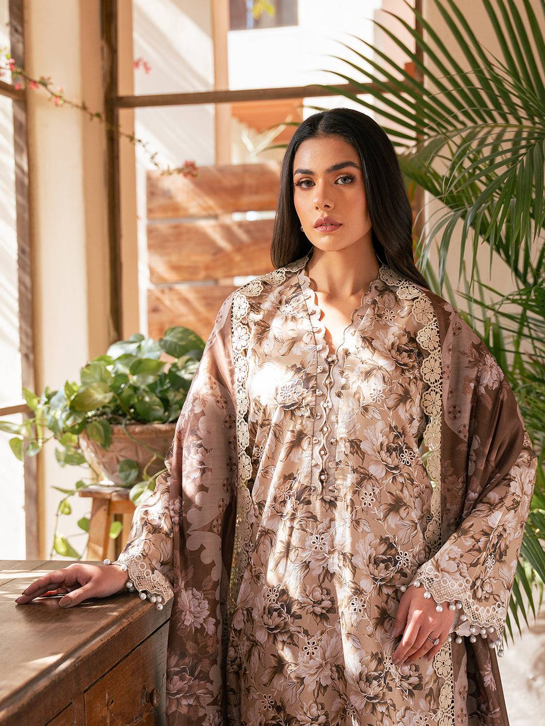 Bin Ilyas | Hazel Printed Lawn 25 | 2075 - B by Maria Faisal - Registered Vendor of : Bin Ilyas - type : Ladies Clothes - 100% original wedding dresses