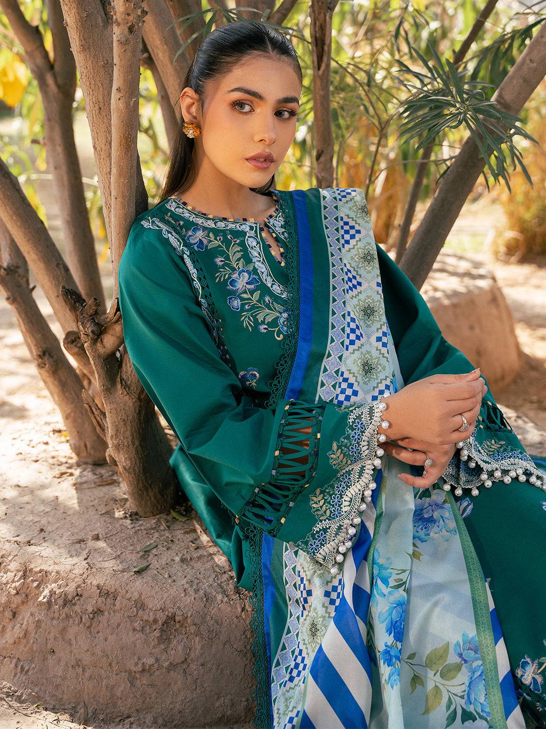 Bin Ilyas | Hazel Printed Lawn 25 | 2077 - A by Maria Faisal - Registered Vendor of : Bin Ilyas - type : Ladies Clothes - 100% original wedding dresses