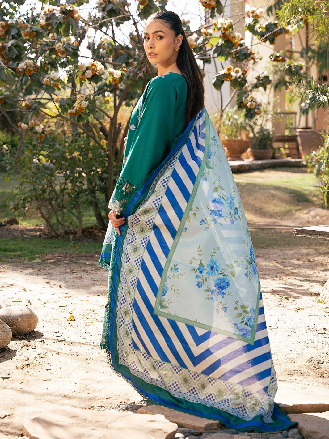 Bin Ilyas | Hazel Printed Lawn 25 | 2077 - A by Maria Faisal - Registered Vendor of : Bin Ilyas - type : Ladies Clothes - 100% original wedding dresses