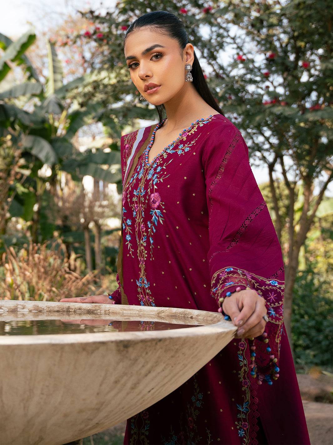 Bin Ilyas | Hazel Printed Lawn 25 | 2078 - A by Maria Faisal - Registered Vendor of : Bin Ilyas - type : Ladies Clothes - 100% original wedding dresses