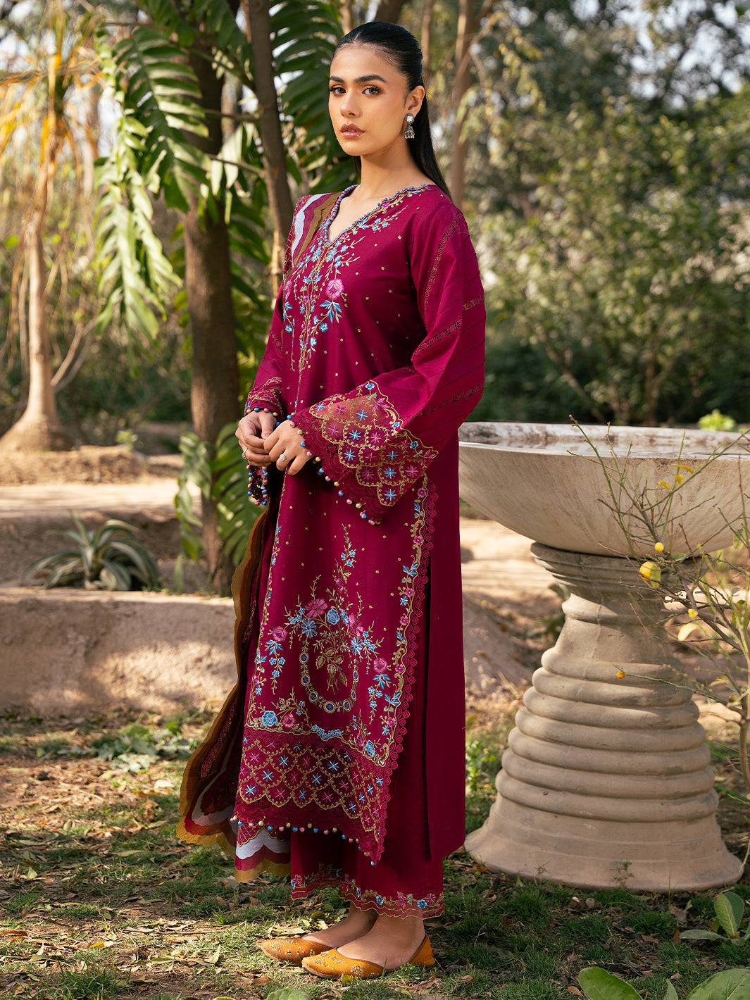 Bin Ilyas | Hazel Printed Lawn 25 | 2078 - A by Maria Faisal - Registered Vendor of : Bin Ilyas - type : Ladies Clothes - 100% original wedding dresses