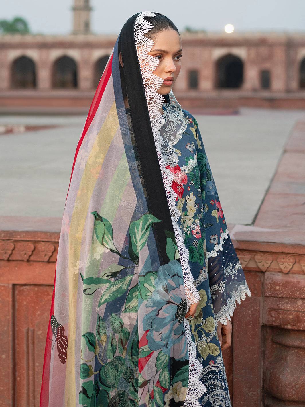 Bin Ilyas | Naqsh Naaz Luxury Lawn 25 | 2081 - B by Maria Faisal - Registered Vendor of : Bin Ilyas - type : Ladies Clothes - 100% original wedding dresses