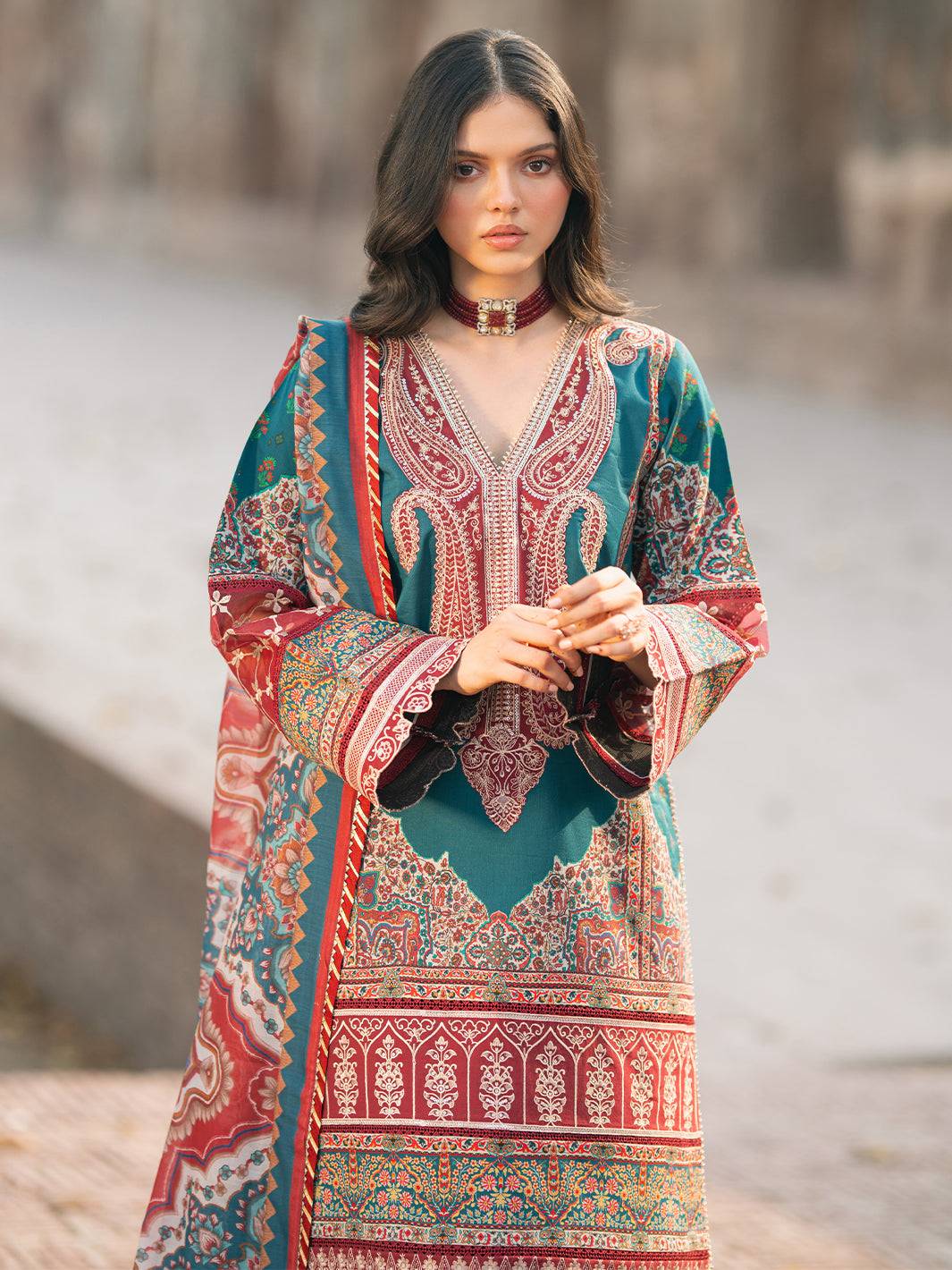 Bin Ilyas | Naqsh Naaz Luxury Lawn 25 | 2083 - B by Maria Faisal - Registered Vendor of : Bin Ilyas - type : Ladies Clothes - 100% original wedding dresses