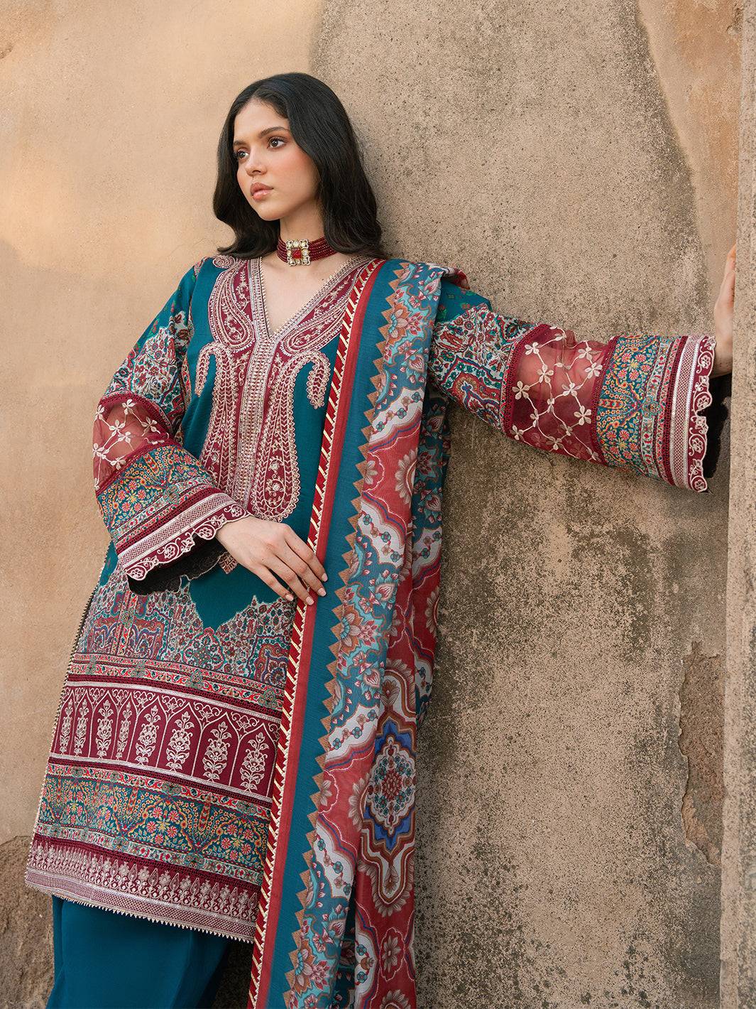 Bin Ilyas | Naqsh Naaz Luxury Lawn 25 | 2083 - B by Maria Faisal - Registered Vendor of : Bin Ilyas - type : Ladies Clothes - 100% original wedding dresses