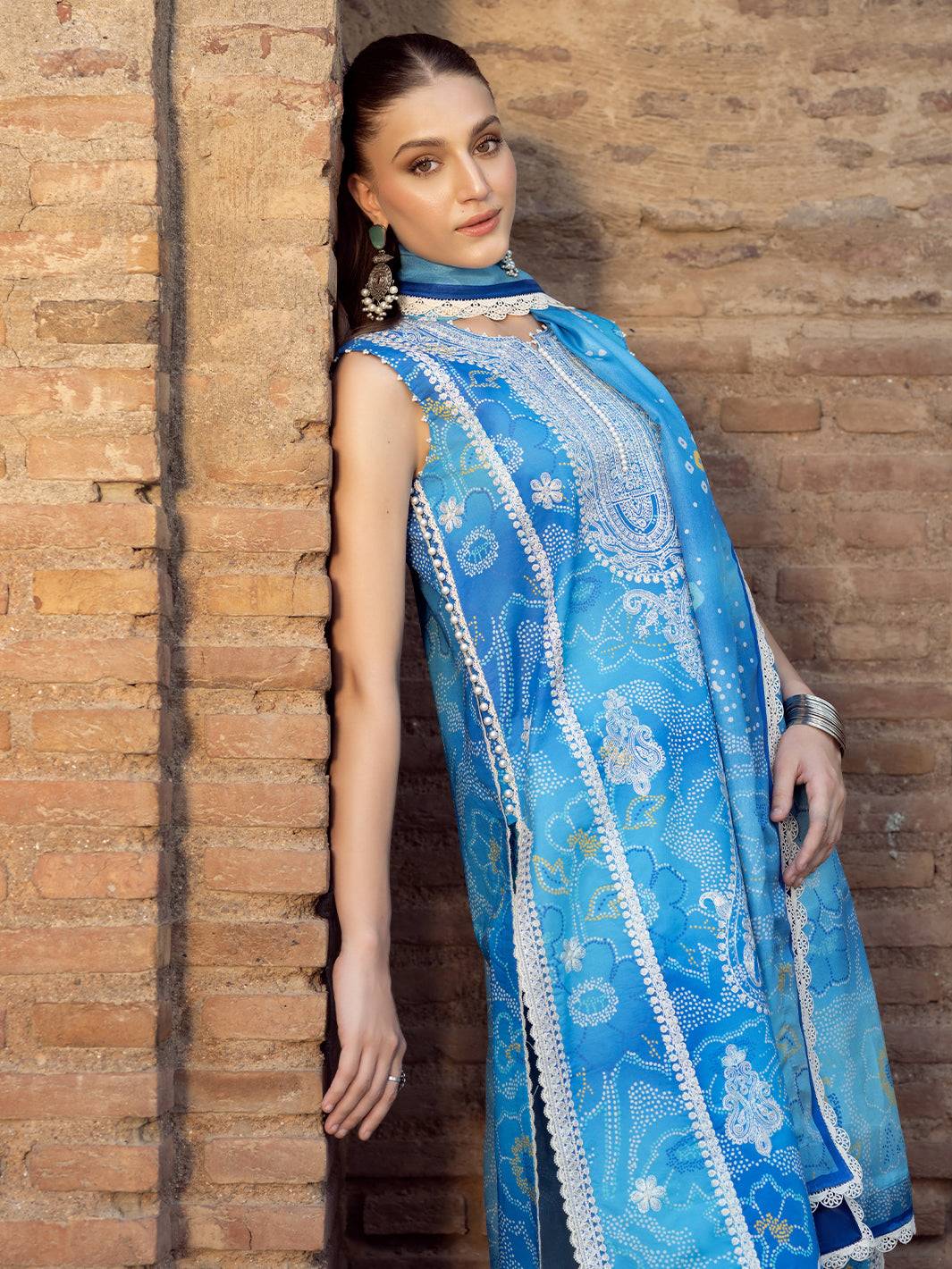 Bin Ilyas | Naqsh Naaz Luxury Lawn 25 | 2084 - B by Maria Faisal - Registered Vendor of : Bin Ilyas - type : Ladies Clothes - 100% original wedding dresses