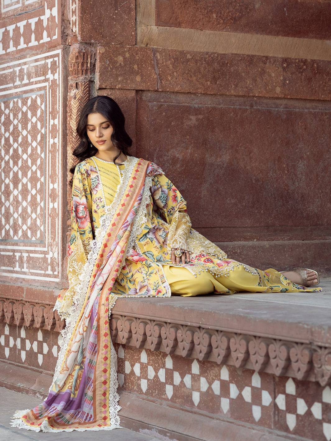 Bin Ilyas | Naqsh Naaz Luxury Lawn 25 | 2085 - A by Maria Faisal - Registered Vendor of : Bin Ilyas - type : Ladies Clothes - 100% original wedding dresses