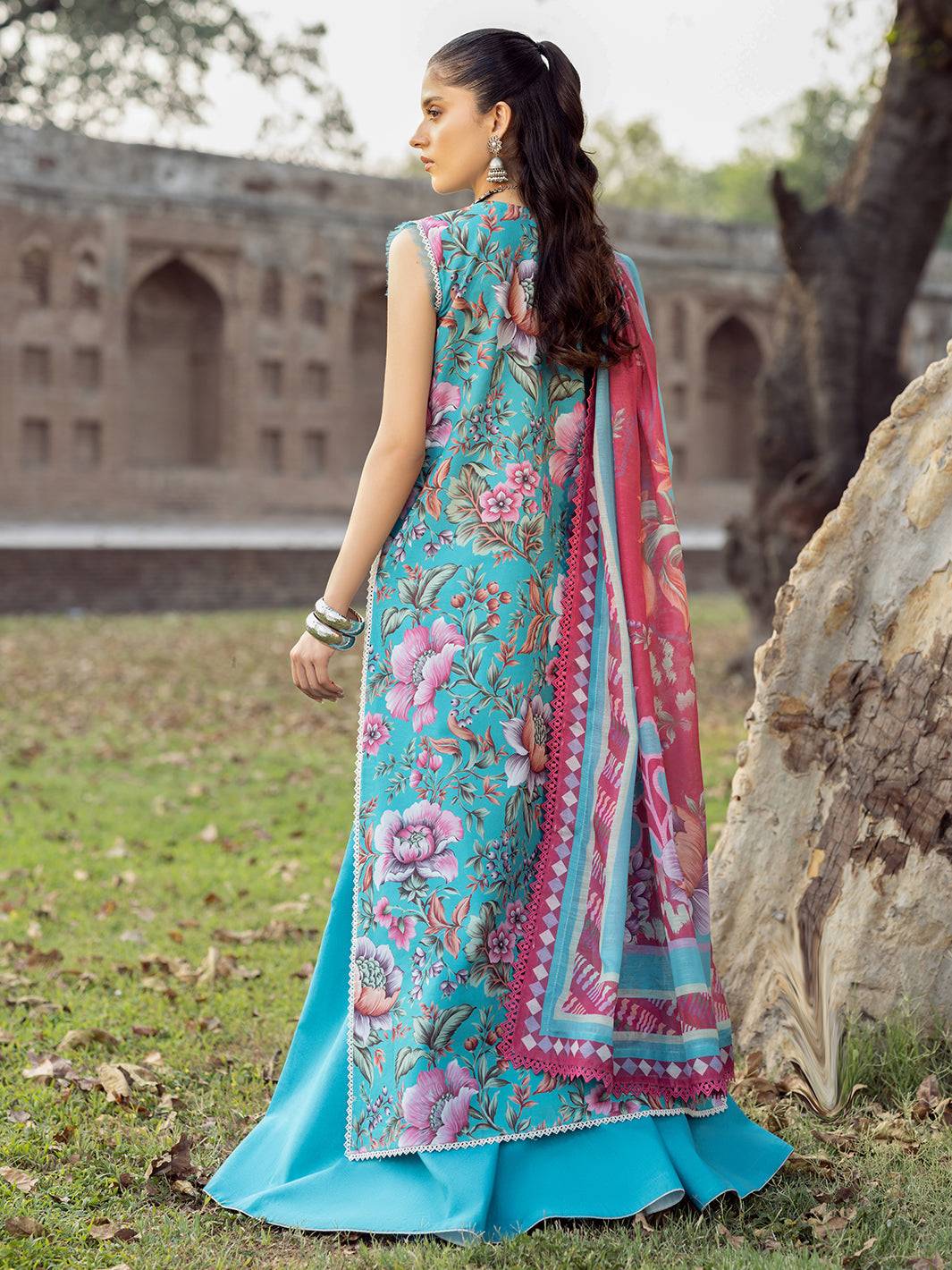 Bin Ilyas | Naqsh Naaz Luxury Lawn 25 | 2085 - B by Maria Faisal - Registered Vendor of : Bin Ilyas - type : Ladies Clothes - 100% original wedding dresses