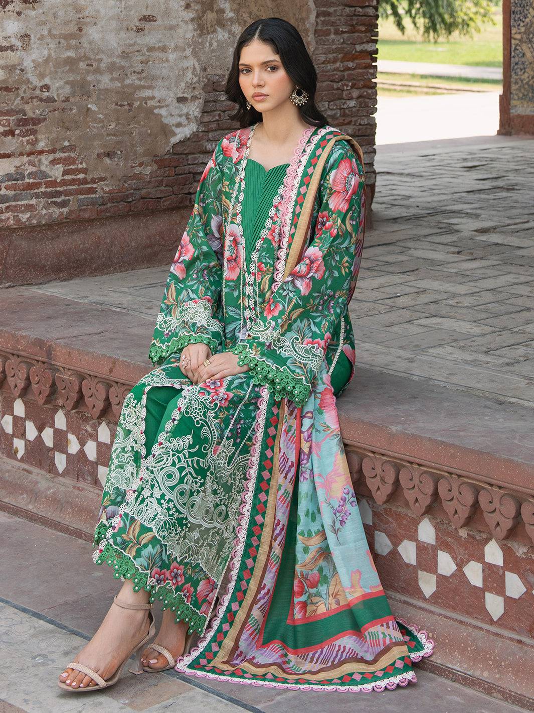 Bin Ilyas | Naqsh Naaz Luxury Lawn 25 | 2085 - D by Maria Faisal - Registered Vendor of : Bin Ilyas - type : Ladies Clothes - 100% original wedding dresses