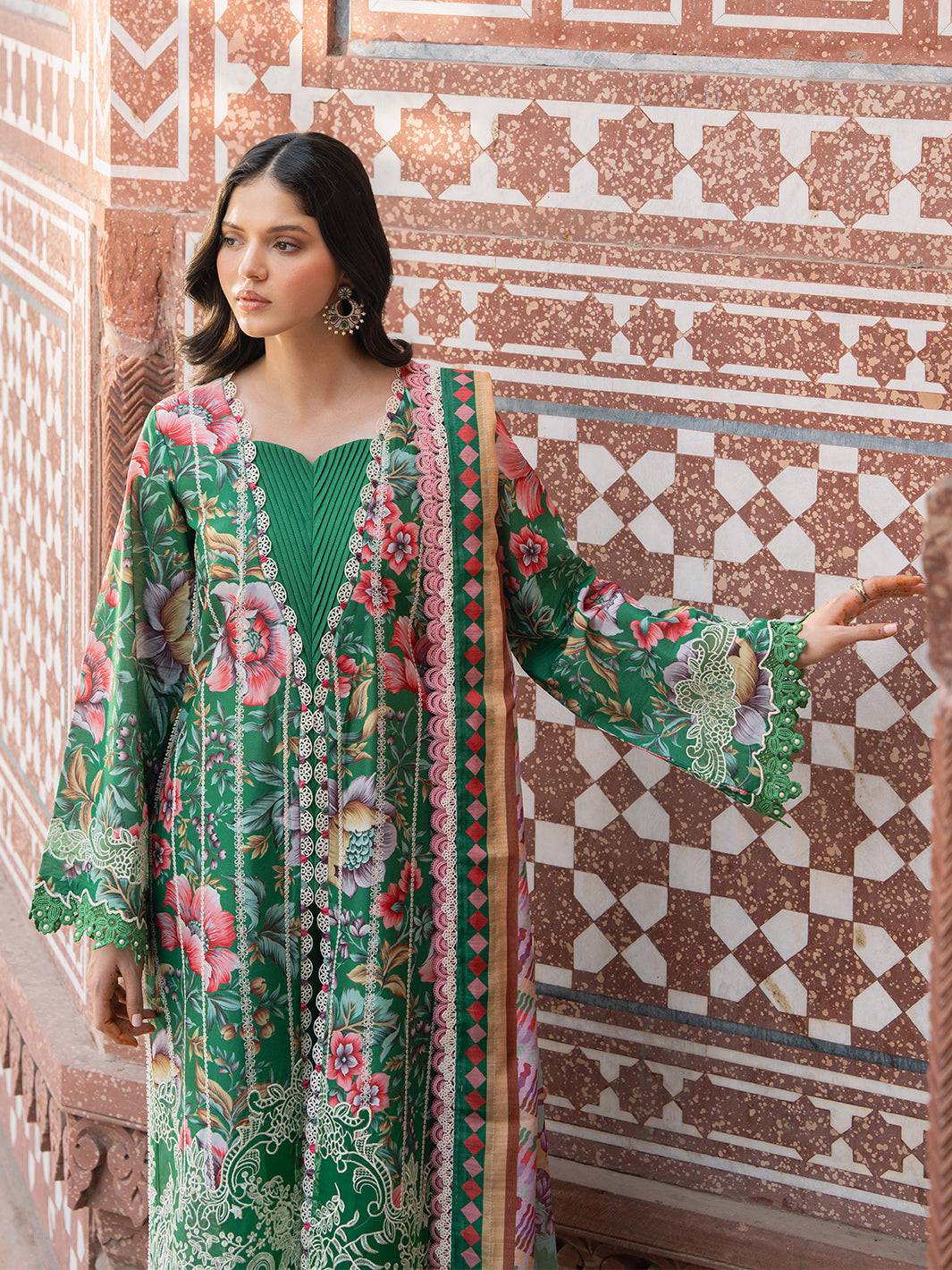 Bin Ilyas | Naqsh Naaz Luxury Lawn 25 | 2085 - D by Maria Faisal - Registered Vendor of : Bin Ilyas - type : Ladies Clothes - 100% original wedding dresses