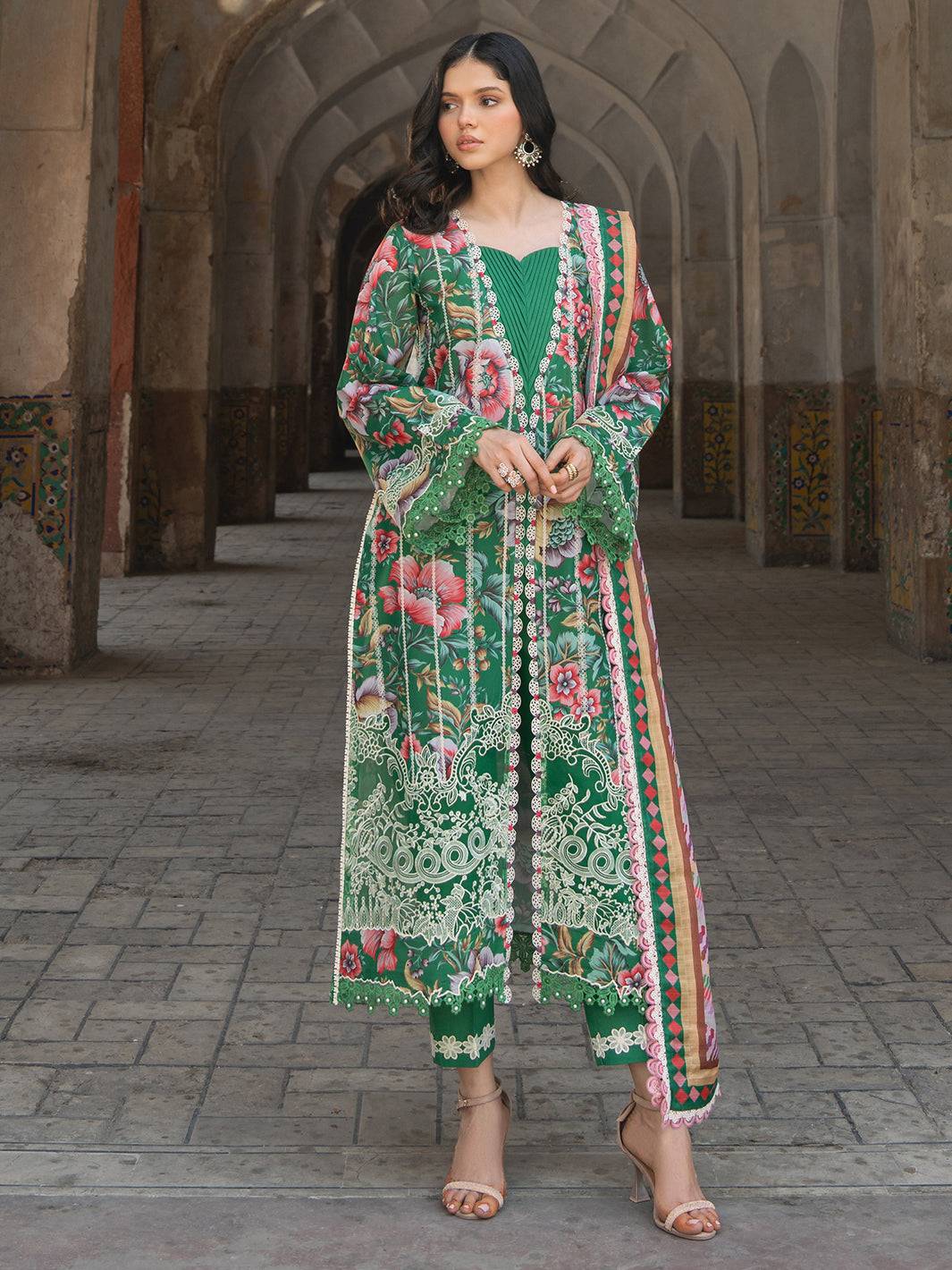 Bin Ilyas | Naqsh Naaz Luxury Lawn 25 | 2085 - D by Maria Faisal - Registered Vendor of : Bin Ilyas - type : Ladies Clothes - 100% original wedding dresses