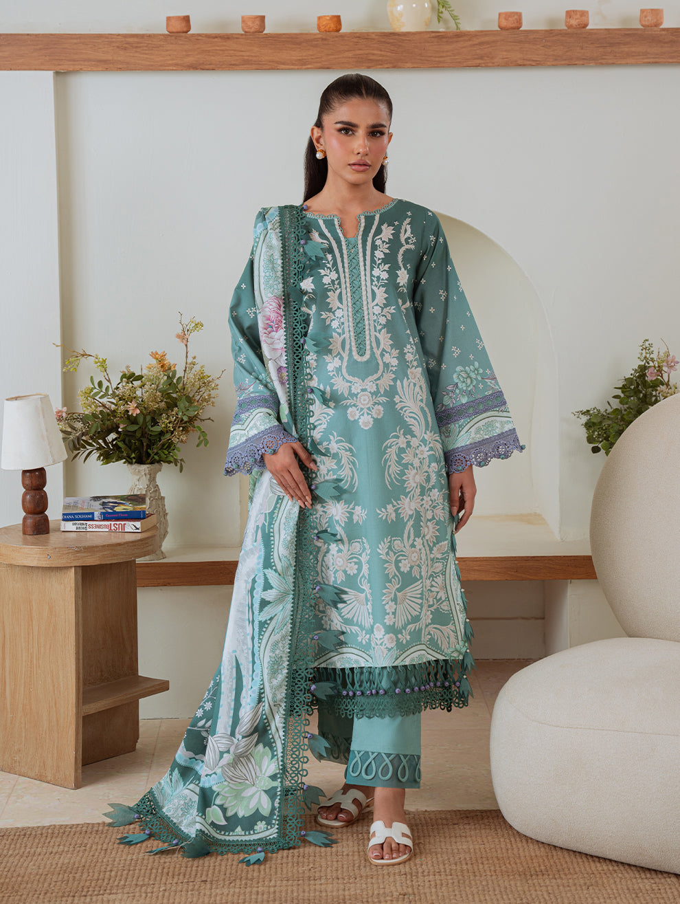 Jade | Cambric 25 | URBANE CAMBRIC PRINTS 2025 K - Ladies Clothes - Maria Faisal