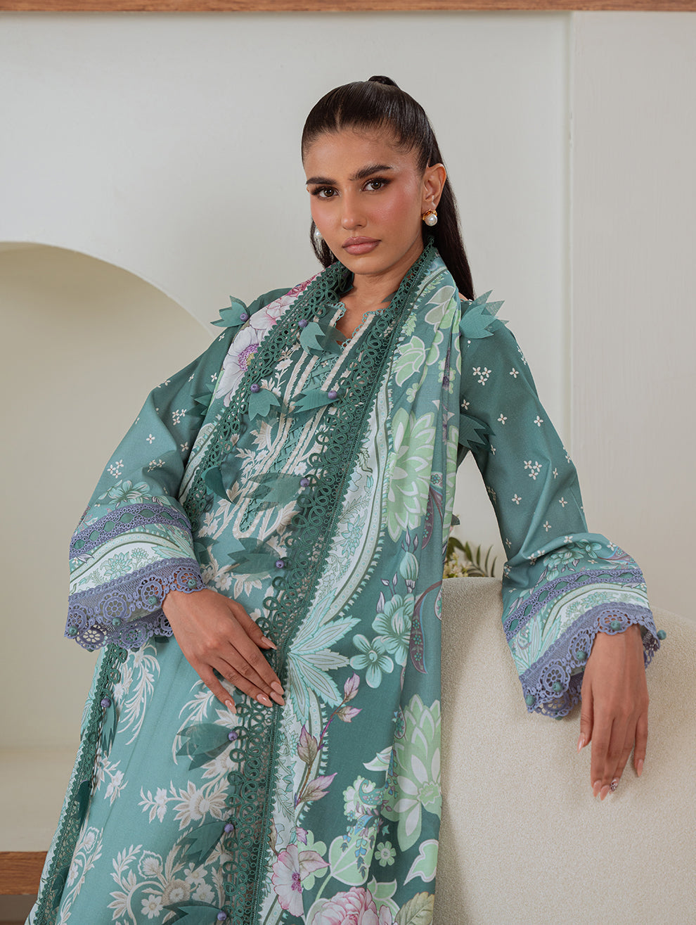 Jade | Cambric 25 | URBANE CAMBRIC PRINTS 2025 K - Ladies Clothes - Maria Faisal