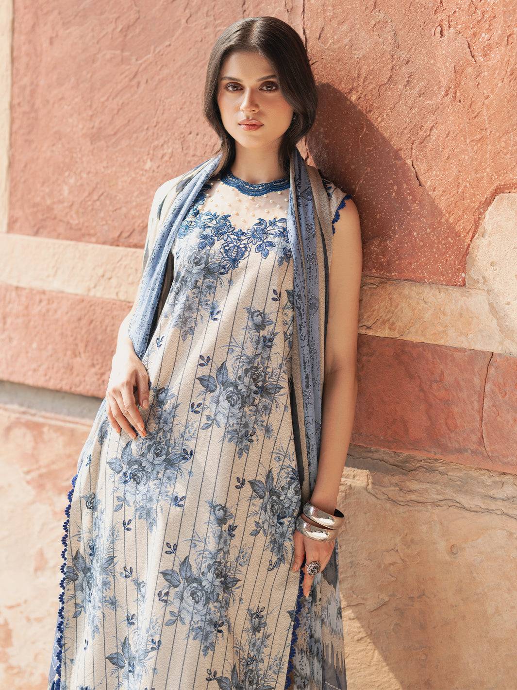 Bin Ilyas | Naqsh Naaz Luxury Lawn 25 | 2087 - A by Maria Faisal - Registered Vendor of : Bin Ilyas - type : Ladies Clothes - 100% original wedding dresses