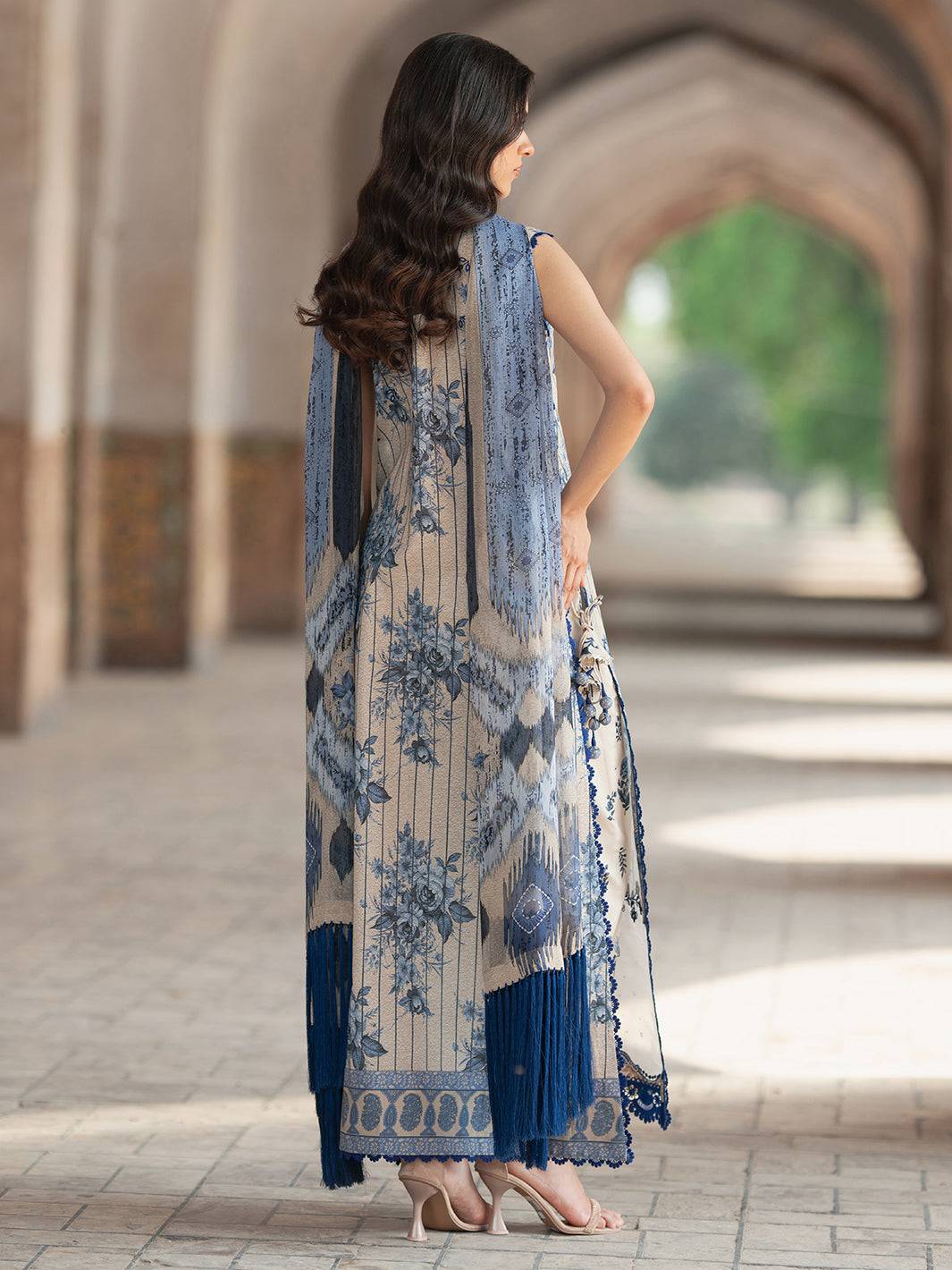 Bin Ilyas | Naqsh Naaz Luxury Lawn 25 | 2087 - A by Maria Faisal - Registered Vendor of : Bin Ilyas - type : Ladies Clothes - 100% original wedding dresses