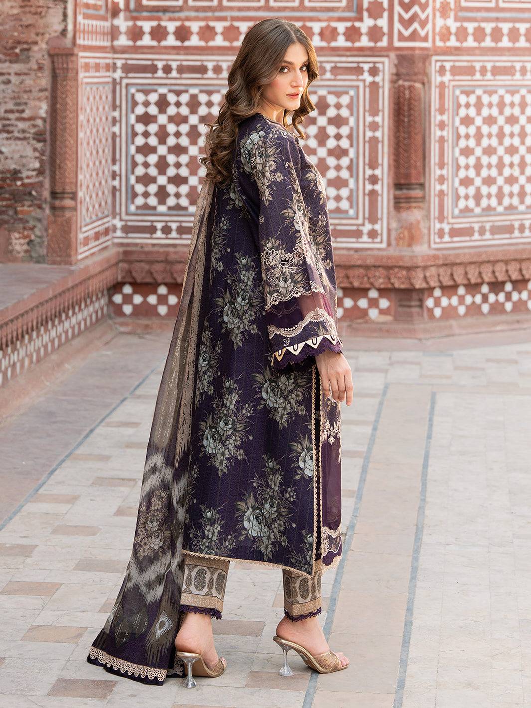 Bin Ilyas | Naqsh Naaz Luxury Lawn 25 | 2087 - B by Maria Faisal - Registered Vendor of : Bin Ilyas - type : Ladies Clothes - 100% original wedding dresses