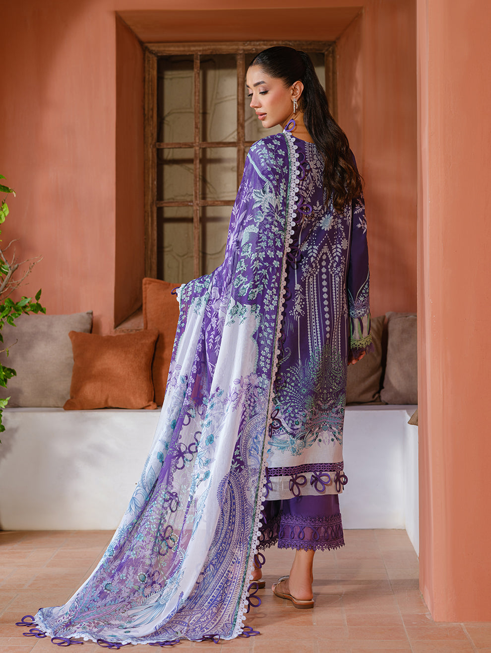 Jade | Cambric 25 | URBANE EMBROIDERED CAMBRIC 25 P - Ladies Clothes - Maria Faisal