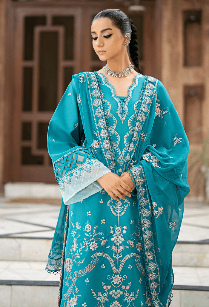 Humdum | Selin Lawn 25 | Selin - D01 by Maria Faisal - Registered Vendor of : Humdum - type : Ladies Clothes - 100% original wedding dresses