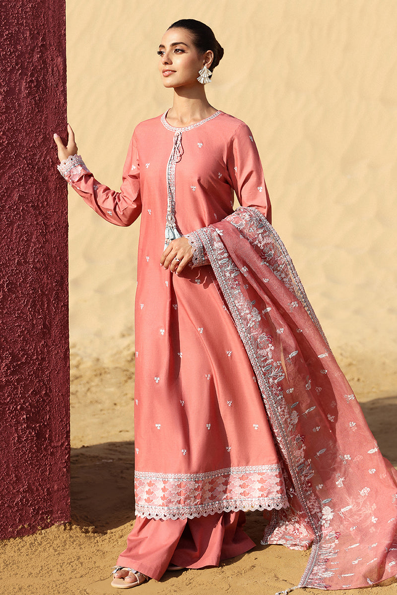 Cross Stitch | Eid Lawn 24 | MULBERRY BLUSH - Designer Dress with Intricate embroidery and embellishments. Shop elegent wedding dress at Maria Faisal.