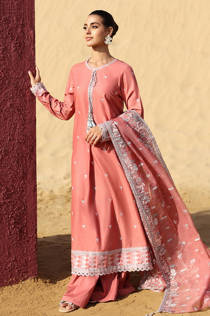 Cross Stitch | Eid Lawn 24 | MULBERRY BLUSH - Designer Dress with Intricate embroidery and embellishments. Shop elegent wedding dress at Maria Faisal.