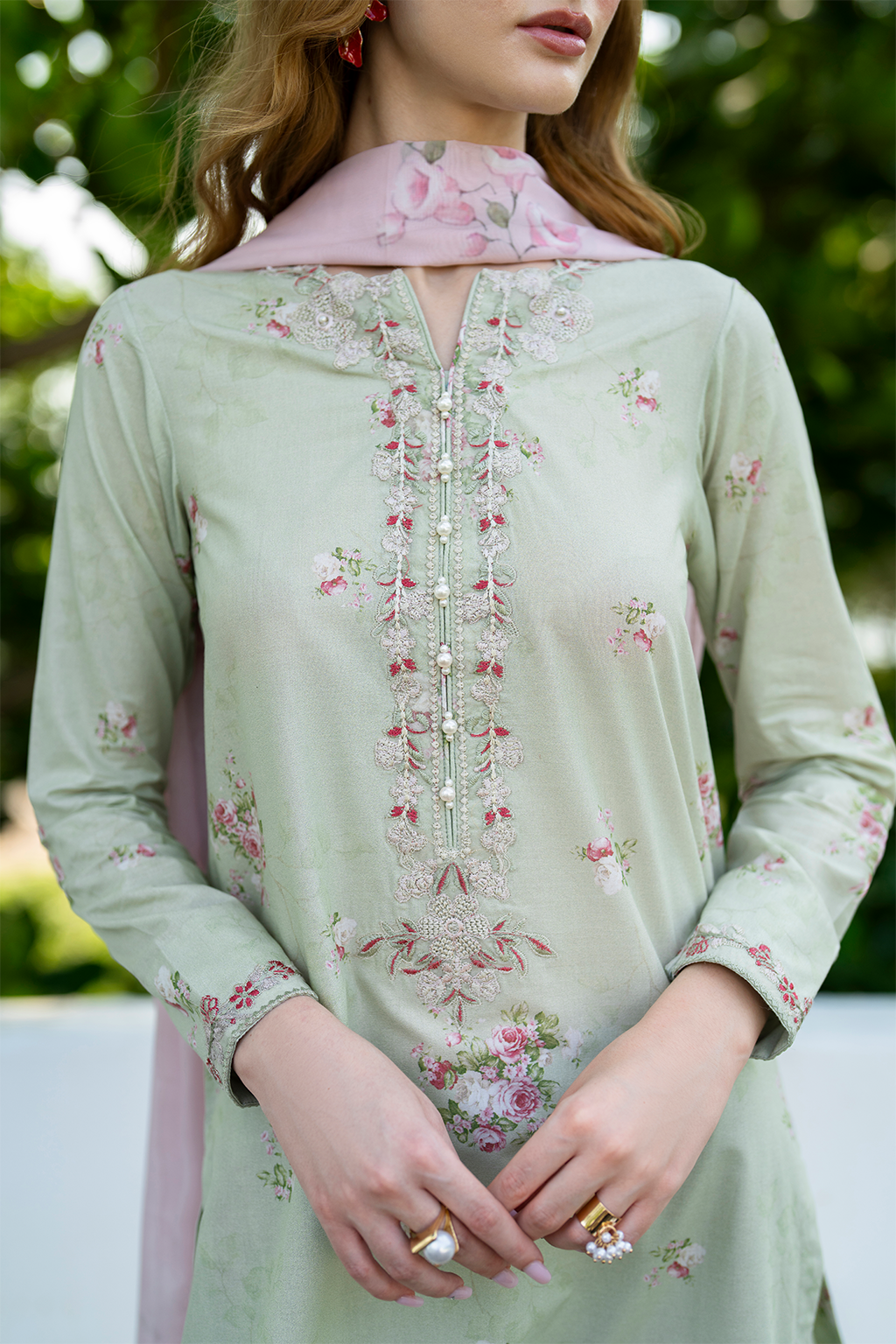 Iznik | lawn 26 | UE-487 - Dress - available at Maria Faisal in UK and USA.