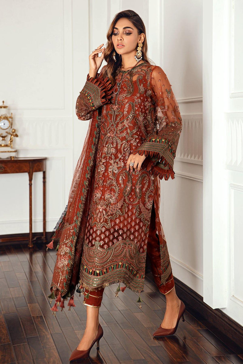 Jazmin | Formals Collection | NET UN-4018 - Ladies Clothes - Maria Faisal
