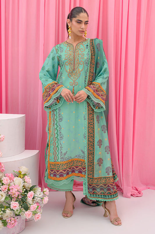 Chic Ophicial | The Maison Duo | Mint Aura - Luxury Dress - available at Maria Faisal in UK and USA.