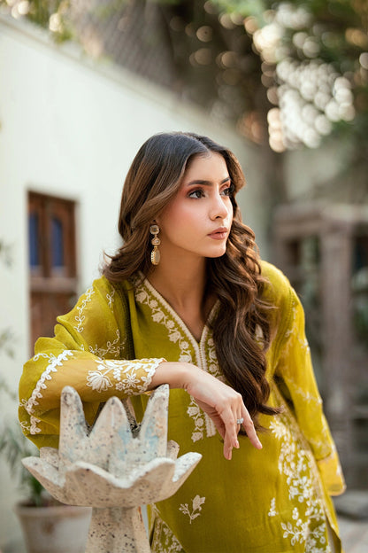 Azure | Vogue Formals | Cyber Moss - Formal Dress - available at Maria Faisal in UK and USA.