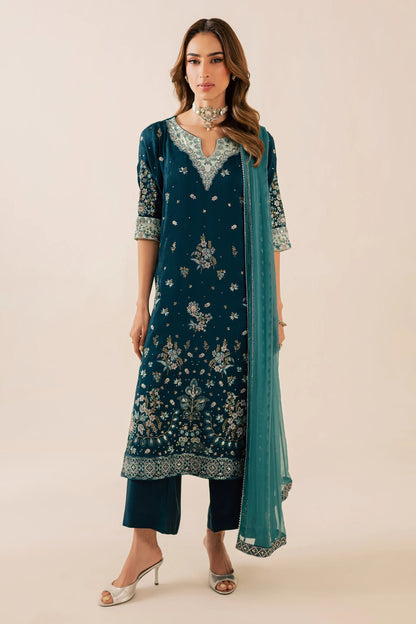 Nureh | Fancy Formal | NP-747 - Formal Dress - available at Maria Faisal in UK and USA.