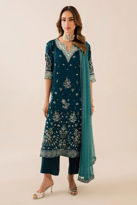 Nureh | Fancy Formal | NP-747 - Formal Dress - available at Maria Faisal in UK and USA.