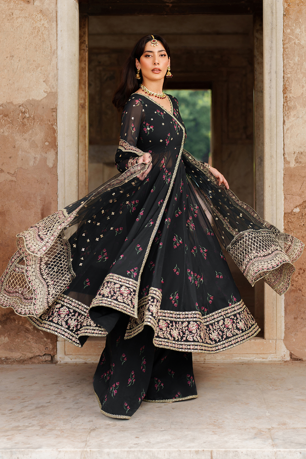 Iznik | Festive Formal | UE-550 Printed Chiffon - Ladies Clothes - Maria Faisal