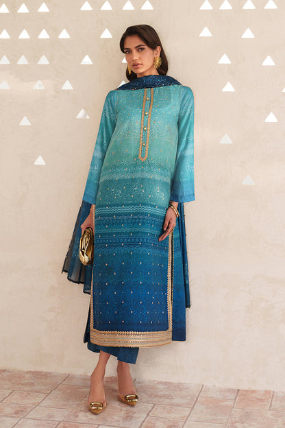 Baroque | Luxury Pret Summer | UF-4400 - Luxury Dress - available at Maria Faisal in UK and USA.
