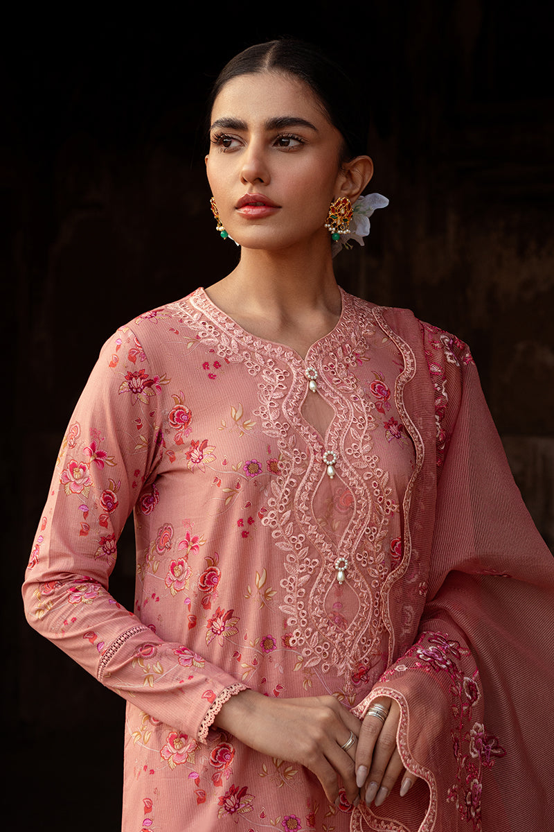 Cross Stitch | Premium Lawn 24 | APRICOT CHARM - Ladies Clothes - Maria Faisal