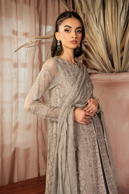 Iznik | Chiffon Kari | ICK-08 Embroidered Chiffon - Ladies Clothes - Maria Faisal