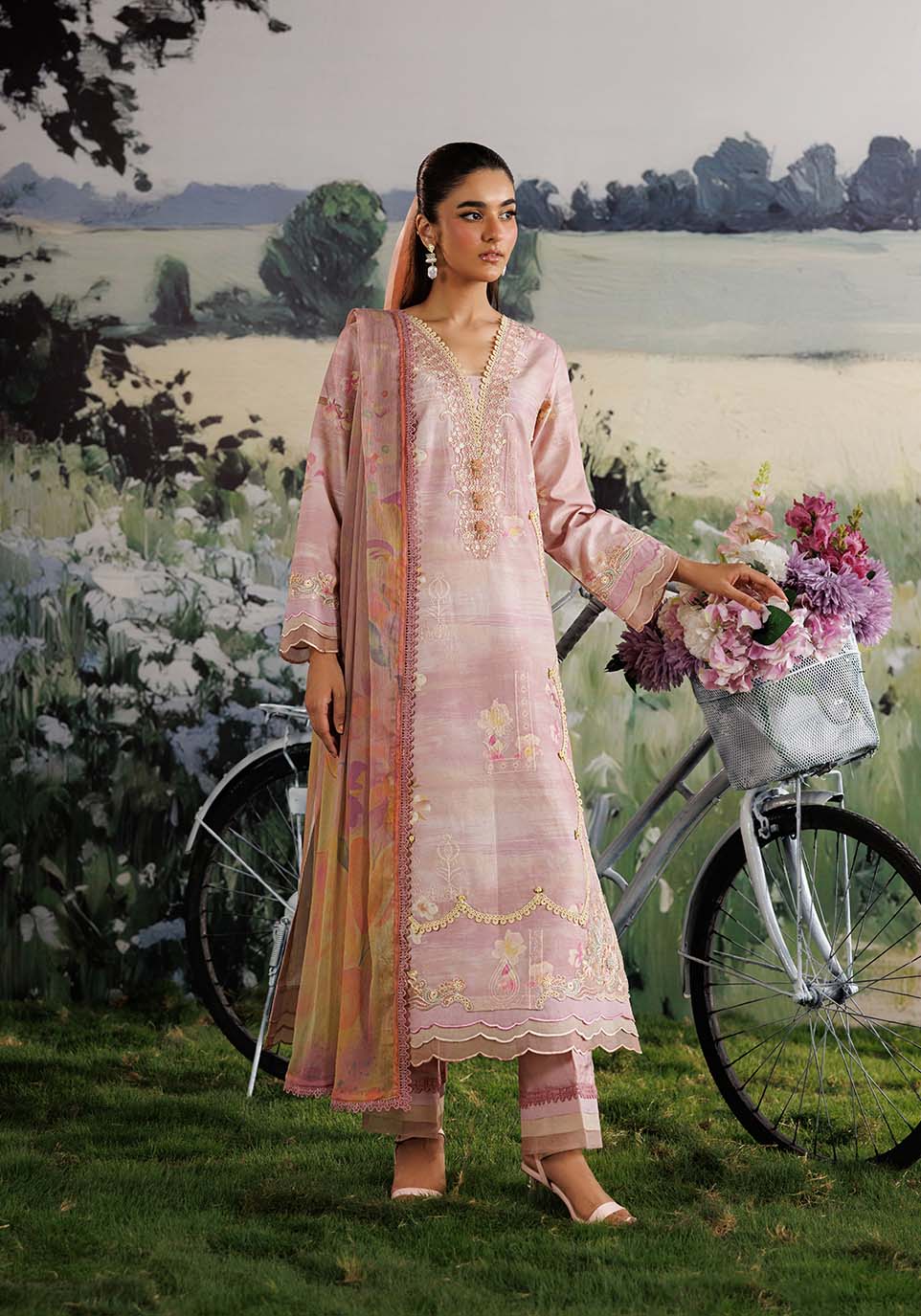 Zarqash | RimJhim The Moonsoon Edit 26 | SHABNAM ZQ002 - Casual Dress - available at Maria Faisal in UK and USA.