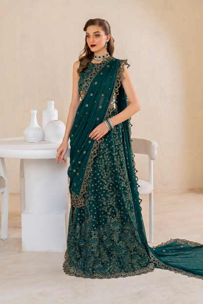 Iznik | Chinnon Chiffon | CC-47 Embroidered Chiffon - Ladies Clothes - Maria Faisal