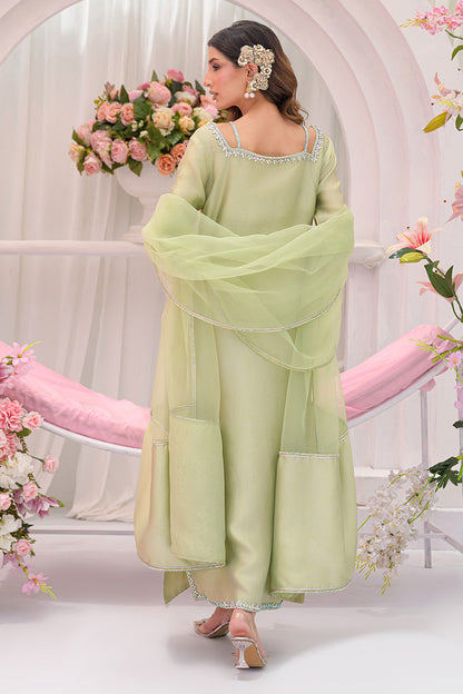 Chic Ophicial | The Maison Duo | Sage Èlan - Luxury Dress - available at Maria Faisal in UK and USA.