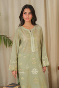 Noor by Saadia Asad | Noor Pret 25 | D4 - Muted Green - Ladies Clothes - Maria Faisal