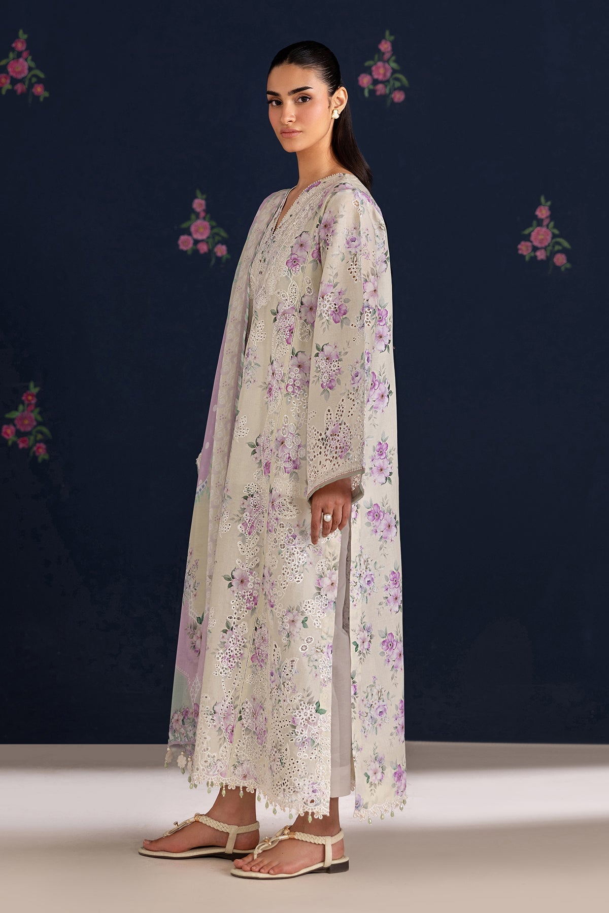 Baroque | Luxury Summer Pret | UF-4470 - Luxury Dress - available at Maria Faisal in UK and USA.