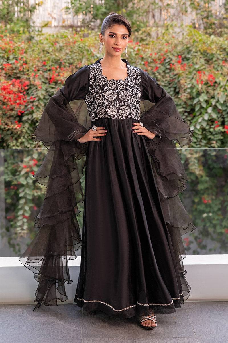 Chic Ophicial | Celenia Pret | Elegant Black Kalidar by Maria Faisal - Registered Vendor of : Chic Ophicial - type : Ladies Clothes - 100% original wedding dresses