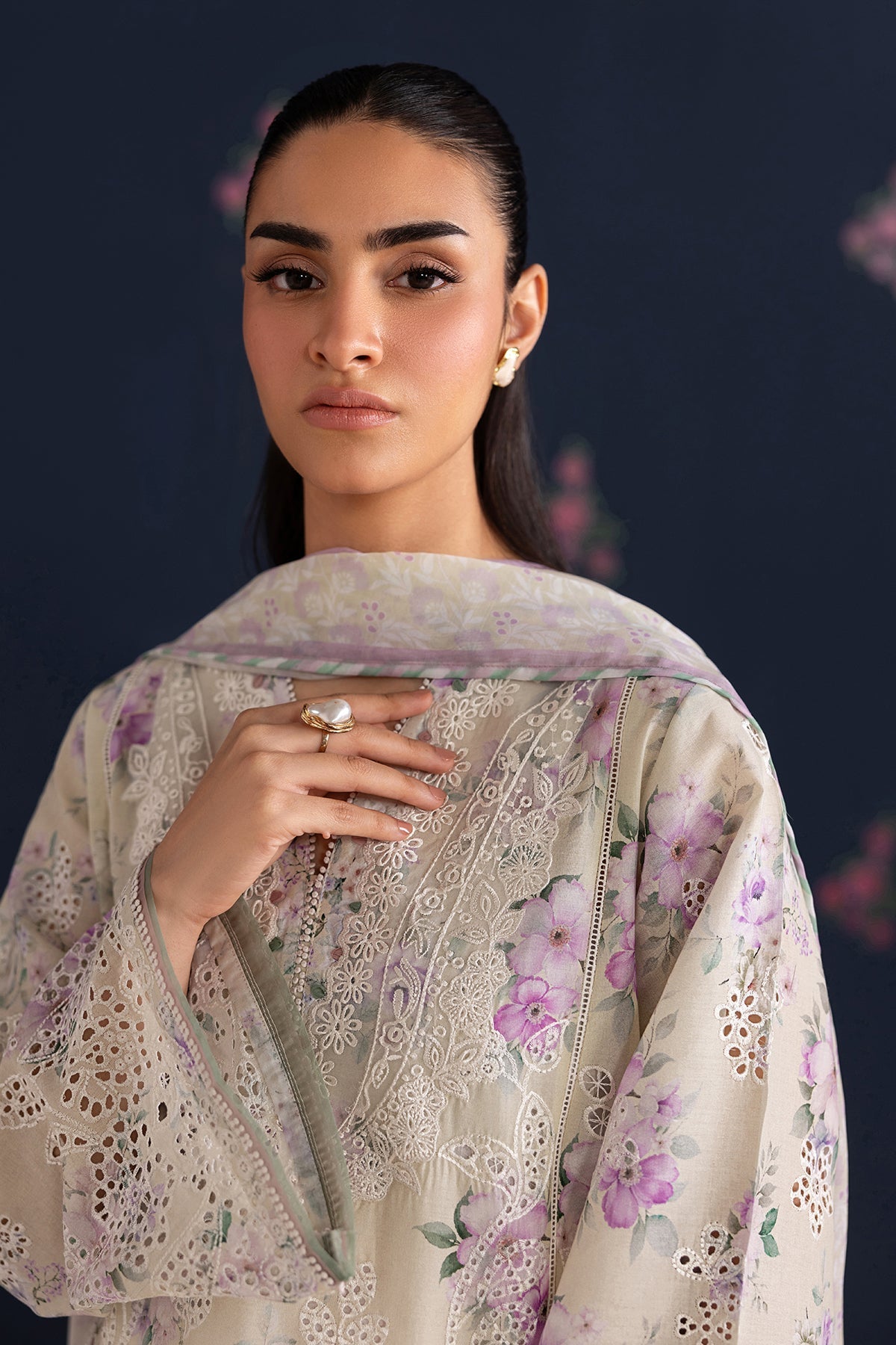 Baroque | Luxury Summer Pret | UF-4470 - Luxury Dress - available at Maria Faisal in UK and USA.