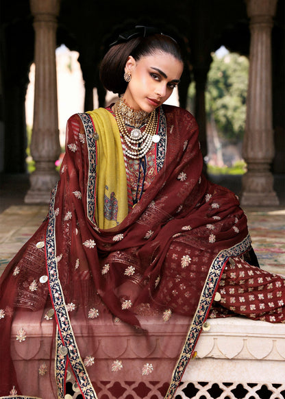 Hussain Rehar | Luxury Pret AW 25 | Brickelle - Formal Dress - available at Maria Faisal in UK and USA.