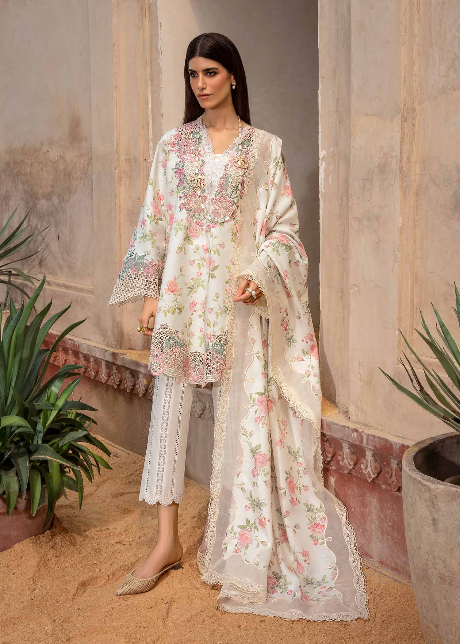 Crimson | Luxury Khaddar | CRWP 5 - Luxury Dress - available at Maria Faisal in UK and USA.