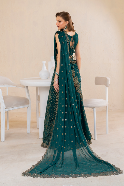 Iznik | Chinnon Chiffon | CC-47 Embroidered Chiffon - Ladies Clothes - Maria Faisal