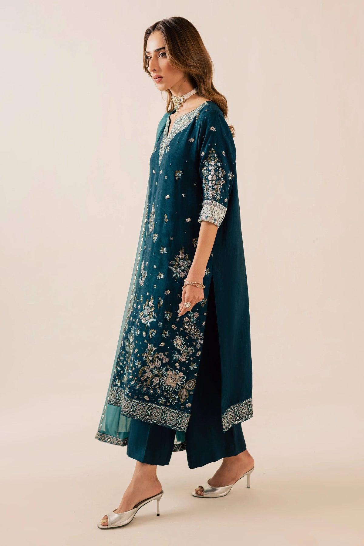 Nureh | Fancy Formal | NP-747 - Formal Dress - available at Maria Faisal in UK and USA.