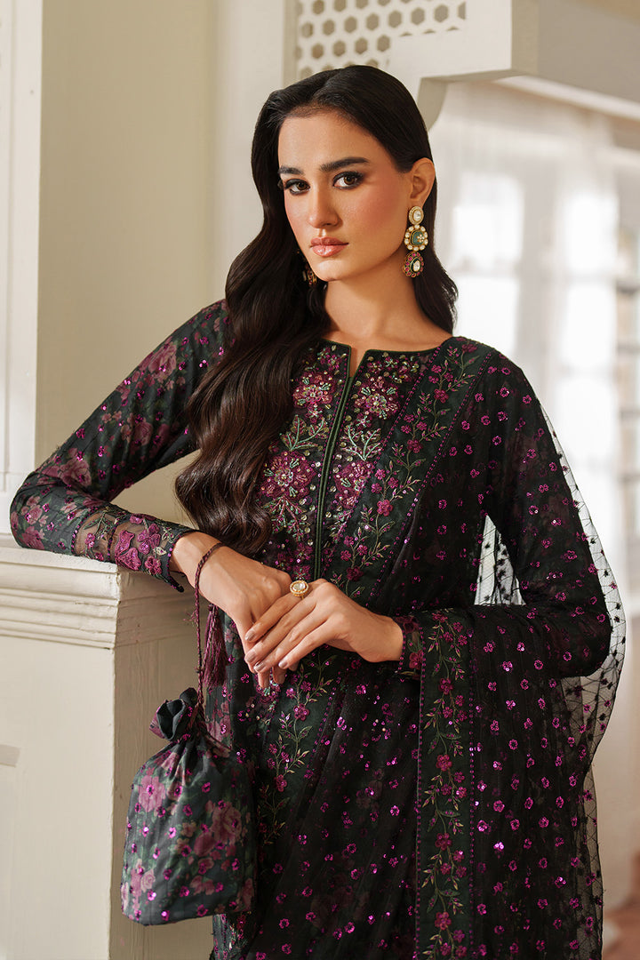 Iznik | Printed Formals | UE-537 - Formal Dress - available at Maria Faisal in UK and USA.